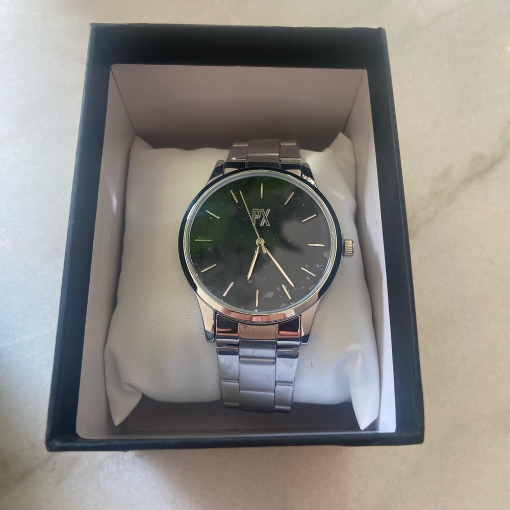 PX Stainless Steel and Black Men's Watch